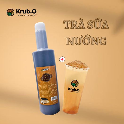 Siro Sữa Nướng Cao cấp 580ml - Thương hiệu Krub.O - Nguồn nông sản thuần Việt