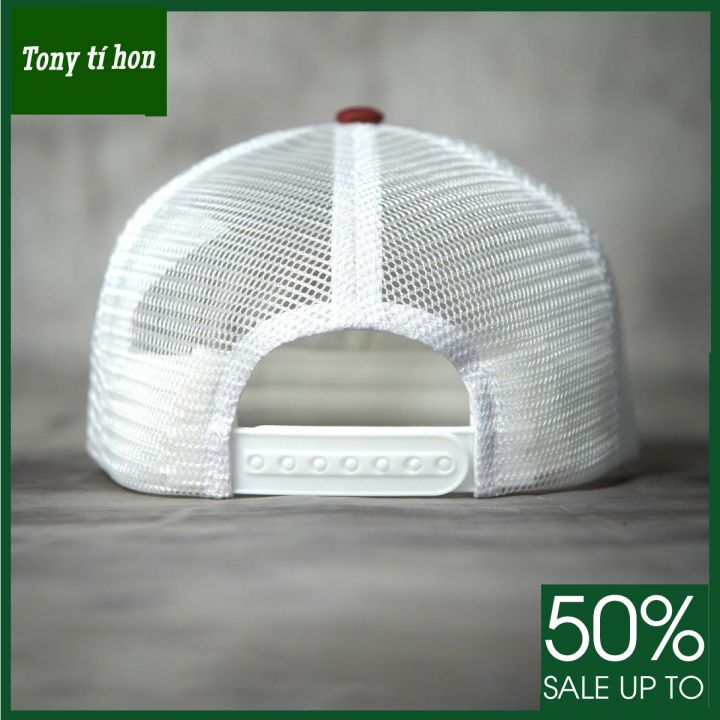 Tony tí hon - Mũ/nón kết lưỡi trai Snapback Vas logo thêu cá tính thời trang nam nữ cao cấp màu đỏ trắng