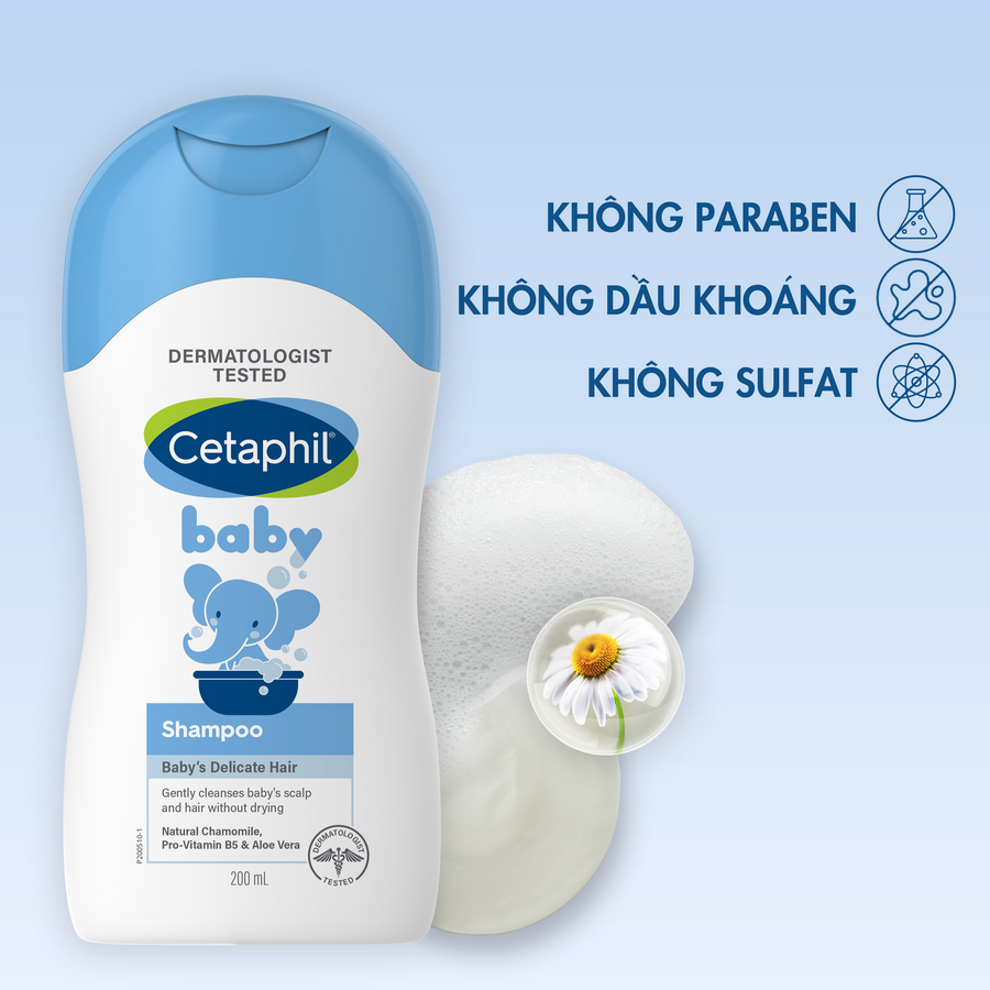 Dầu gội dịu lành cho bé Cetaphil Baby Shampoo 200ml