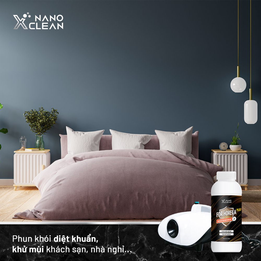 Dung Dịch Nano Bạc Tạo Khói, Phun Khói khử mùi ô tô Nano Xclean For Horeca Plus 5L/1L-Kháng Khuẩn, Khử Mùi Không Gian, Mùi Ẩm Mốc, Mùi Bếp