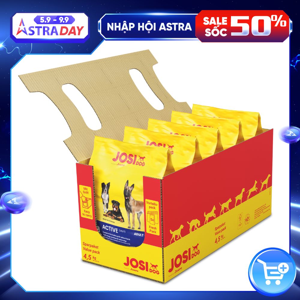 Combo 5 Gói Thức Ăn Cho Chó Size Lớn Đã Trưởng Thành - Josera JosiDog Active 900G