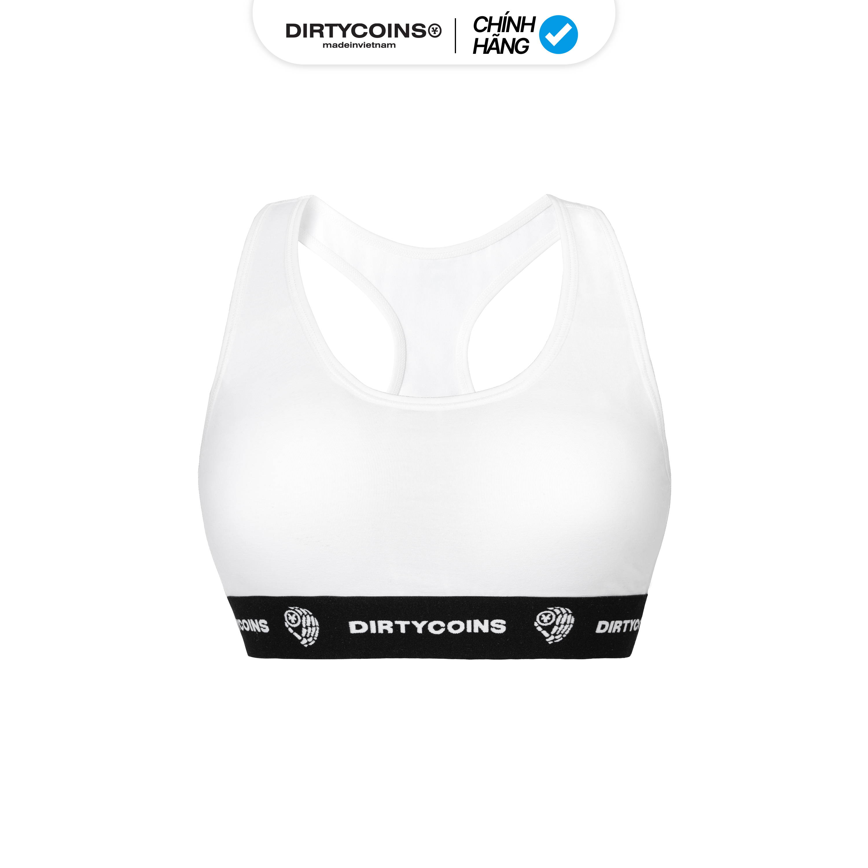 Áo DirtyCoins Logo Sport Bra - White