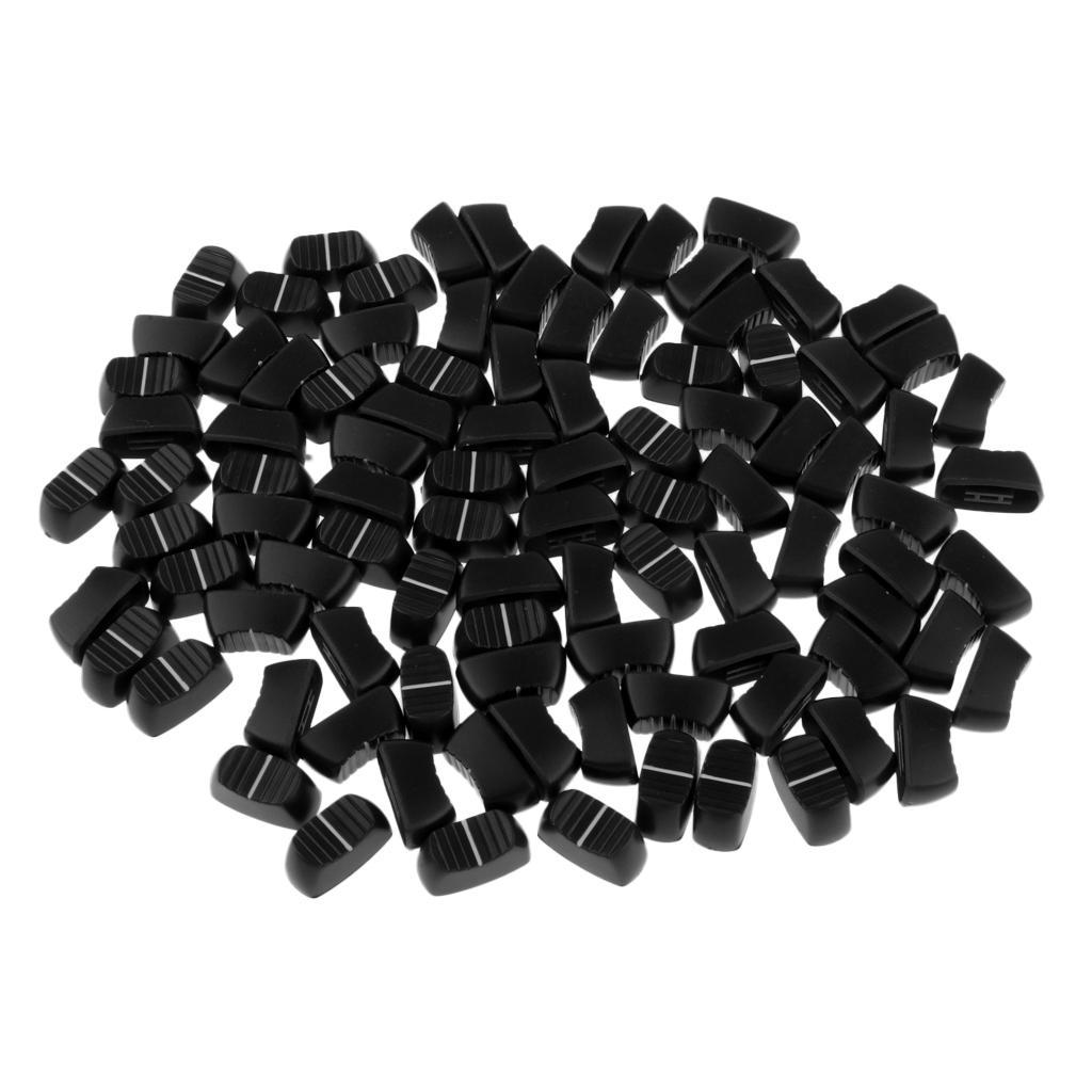 Slide Pot  Mixer fader  Console Knob For 4mm Shaft 100pcs black