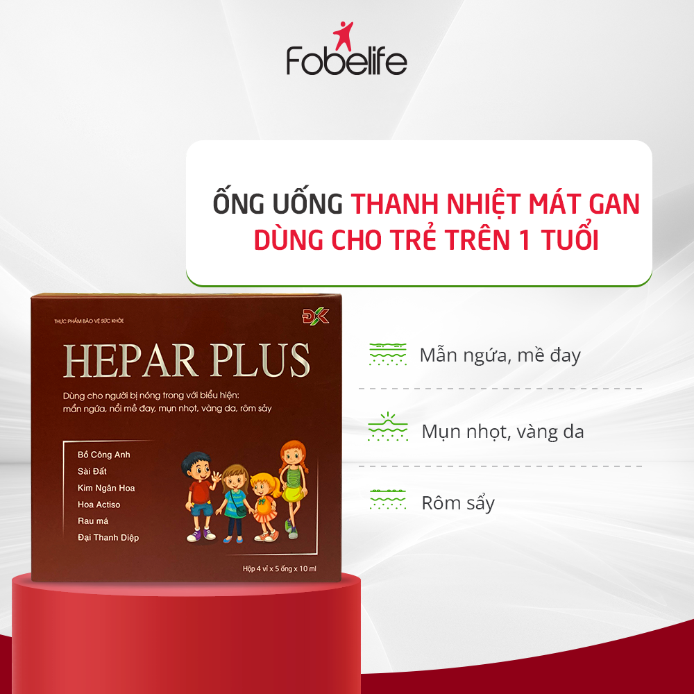 Ống Uống Giải Độc Gan Tăng Cường Chức Năng Gan Hepar Plus