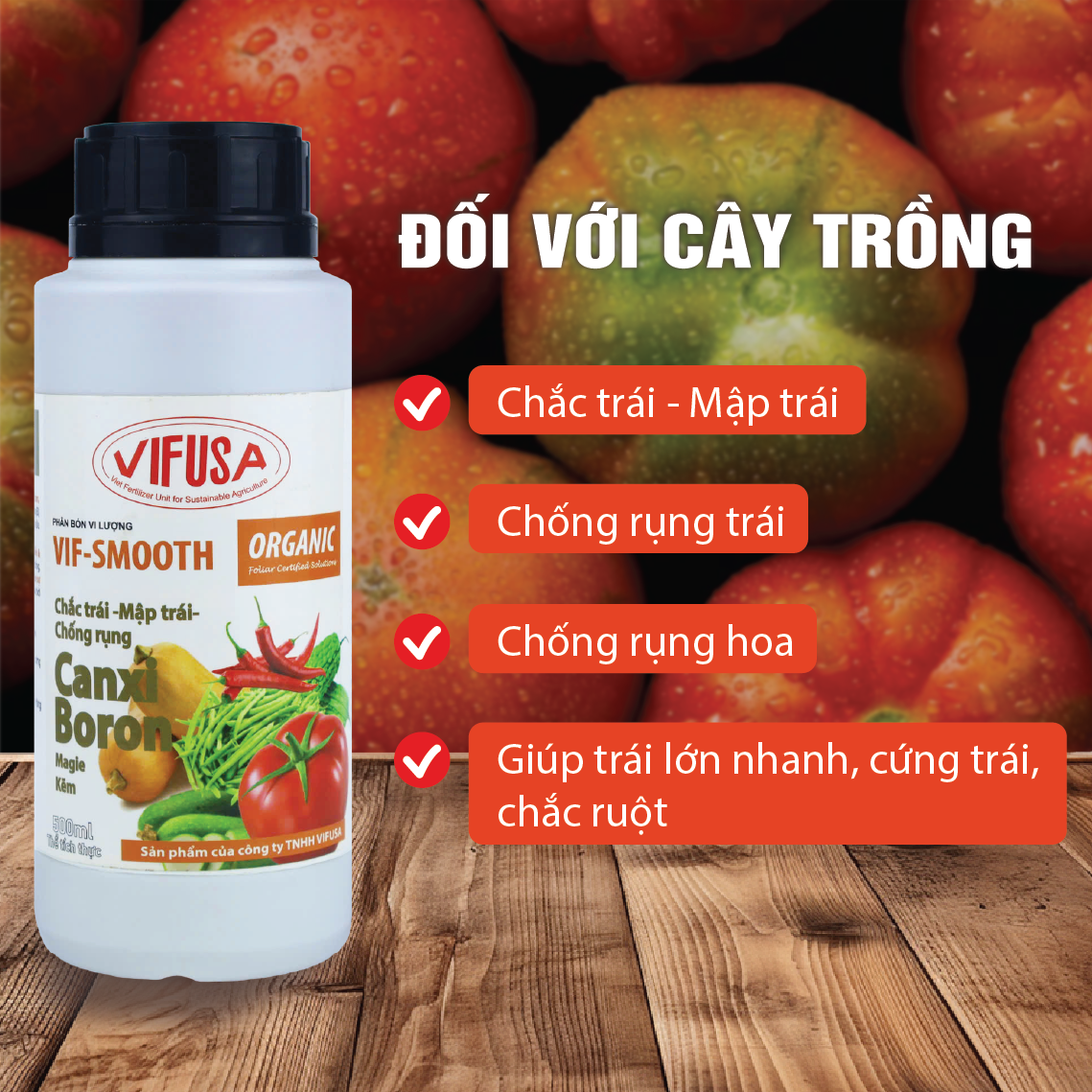 VIF-SMOOTH - Phân bón CanxiBo cahi 500ml [Chuyên rau màu]