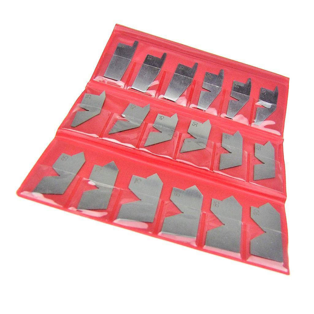 Stainless Steel Angle Gauge Gage Set 5-90⁰ 18 Pieces, Precision Measuring