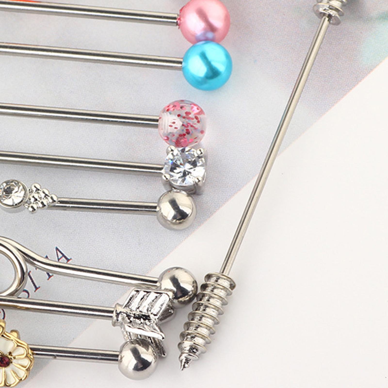10X Nonallergenic Stainless Steel Studs Earring Industrial Barbell Ear Body Piercing Bar Jewelry Lip Rings labret Piercing Bar for Unisex