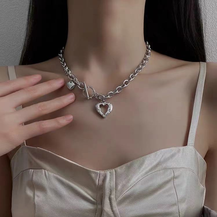 Dây chuyền trái tim, titan, thiết kế ngọt ngào, DMC002
