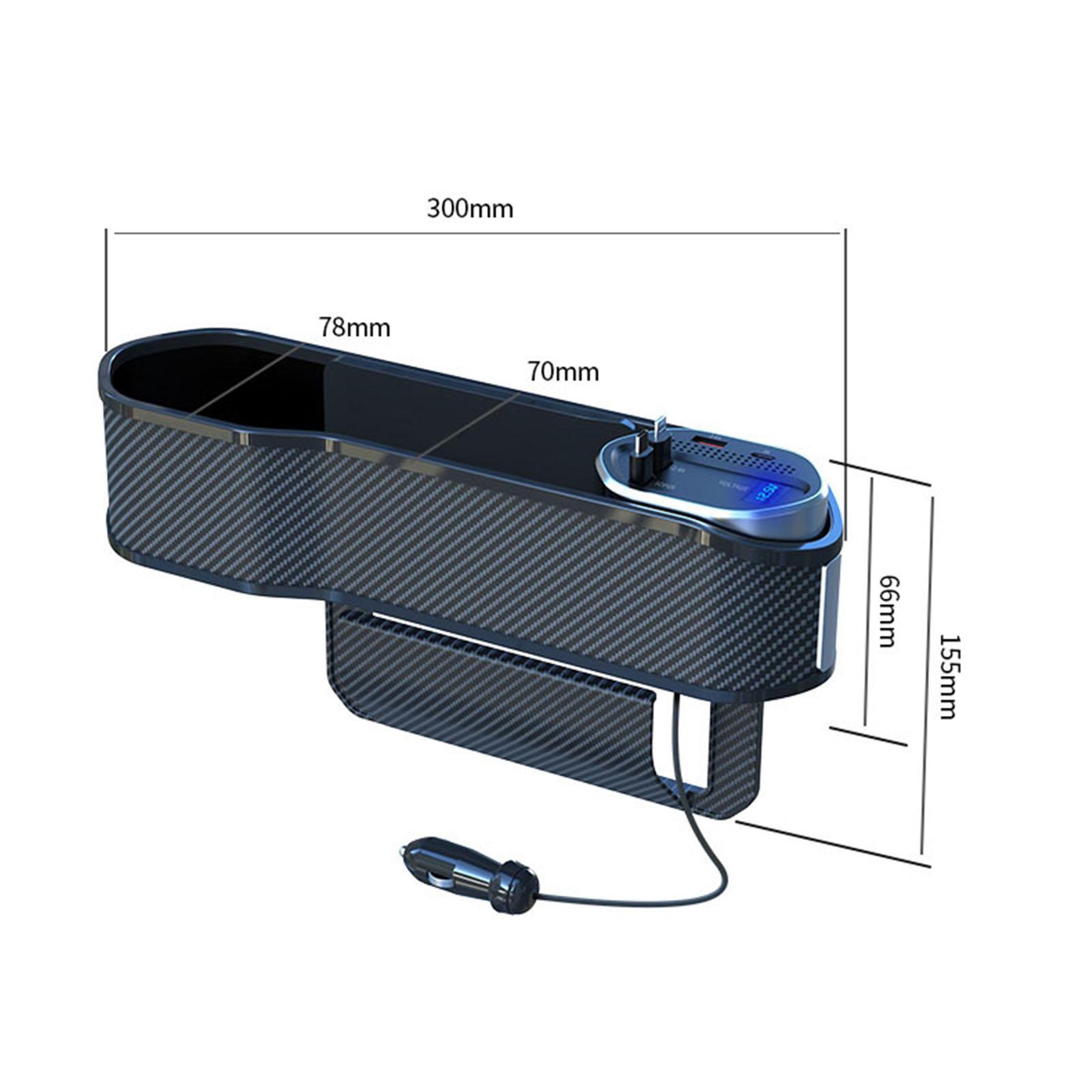 Car Seat Filler Organizer with Charging Function Car Seat Storage Box
