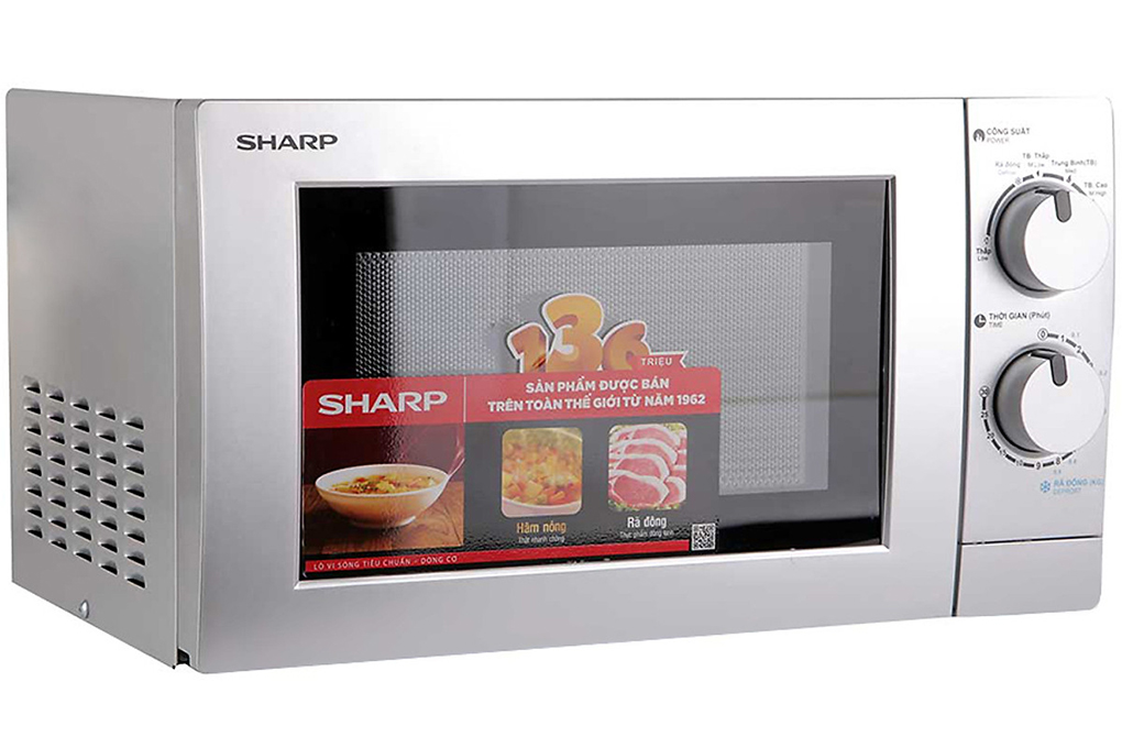 Lò vi sóng Sharp R-207VN-SL 20 lít - Hàng Chính Hãng - Chỉ Giao Hà Nội