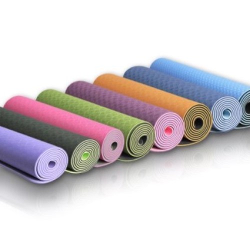 Thảm tập yoga TPE 6mm 2 lớp cao cấp chống trơn trượt (Giao màu ngẫu nhiên) - Henrysa