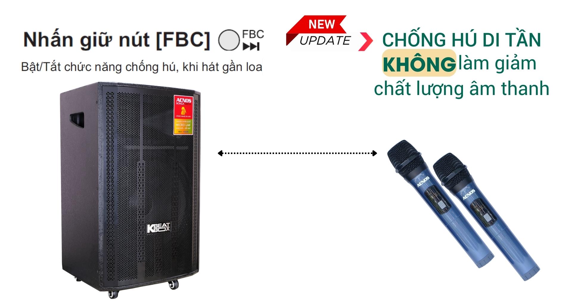 [HÀNG CHÍNH HÃNG] Dàn karaoke di động ACNOS CB4050MAX