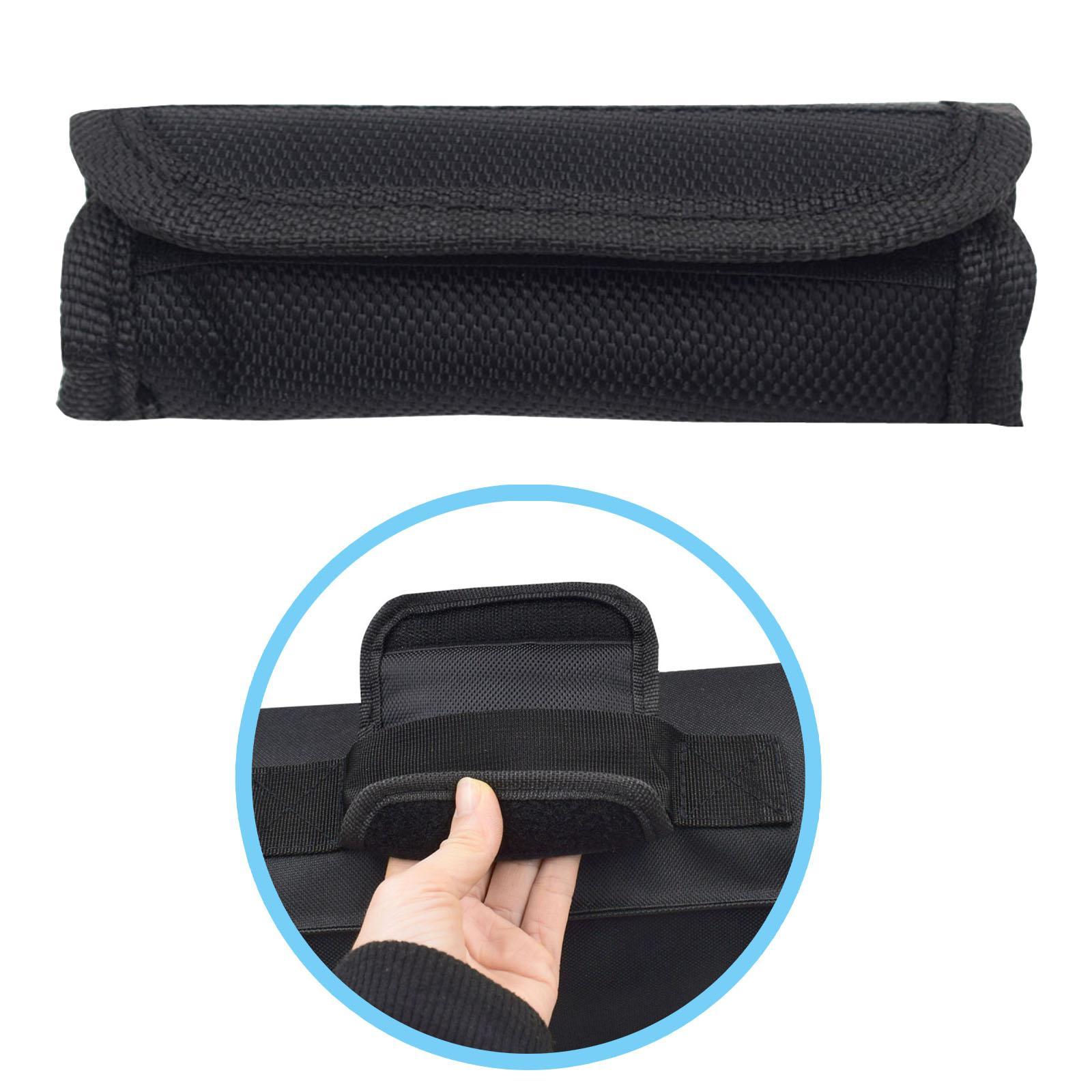 Oxford Cloth Luggage Handle Wrap Black Tags Identifiers Comfortable Washable