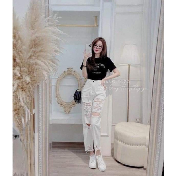 Quần Bò baggy rách