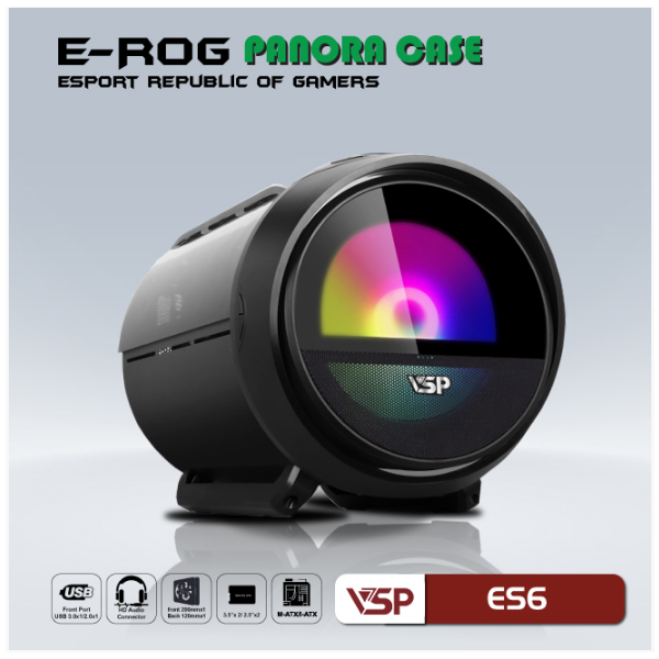 Vỏ Máy Tính Case VSP ES6 Đen – Hàng Chính Hãng