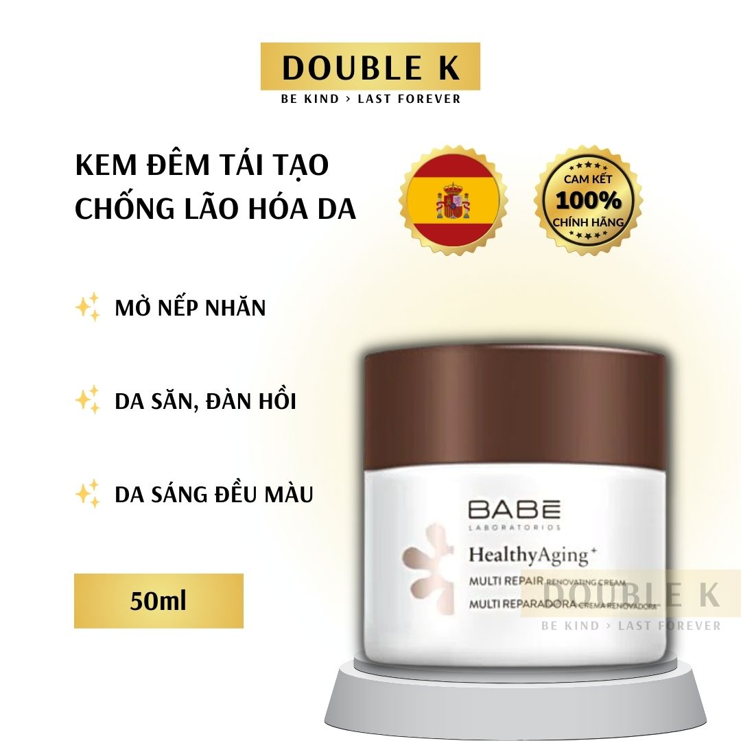 Kem Đêm Chống Lão Hóa Da BABE Multi Repair Renovating Cream - Double K