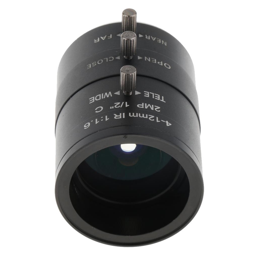 4 12mm 1/2 "F1.6 Manual IRIS CS Lens for Camera Industrial Microscope