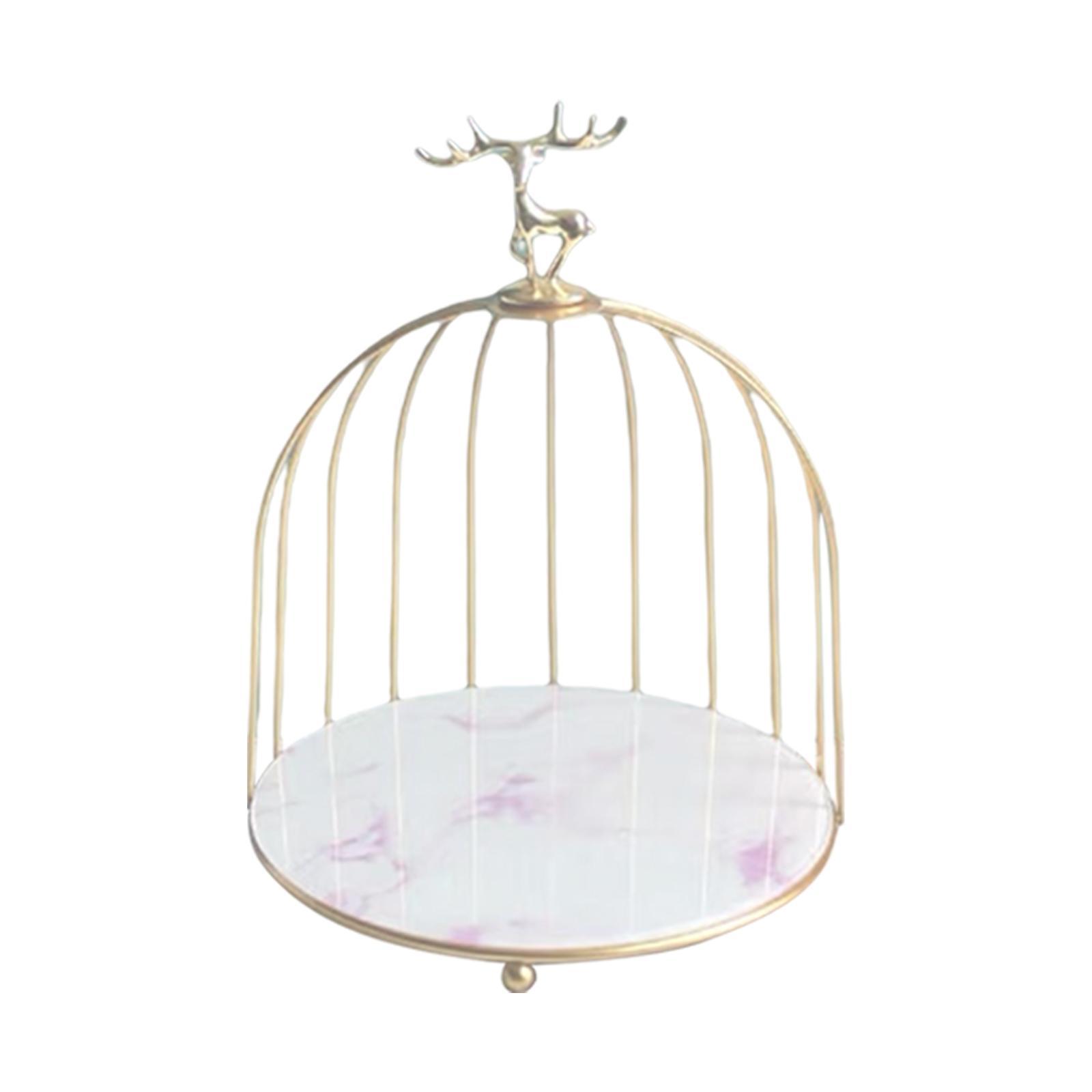 Bird Cage Rack Cosmetic Holder Perfume Iron for Dresser Vanity deer