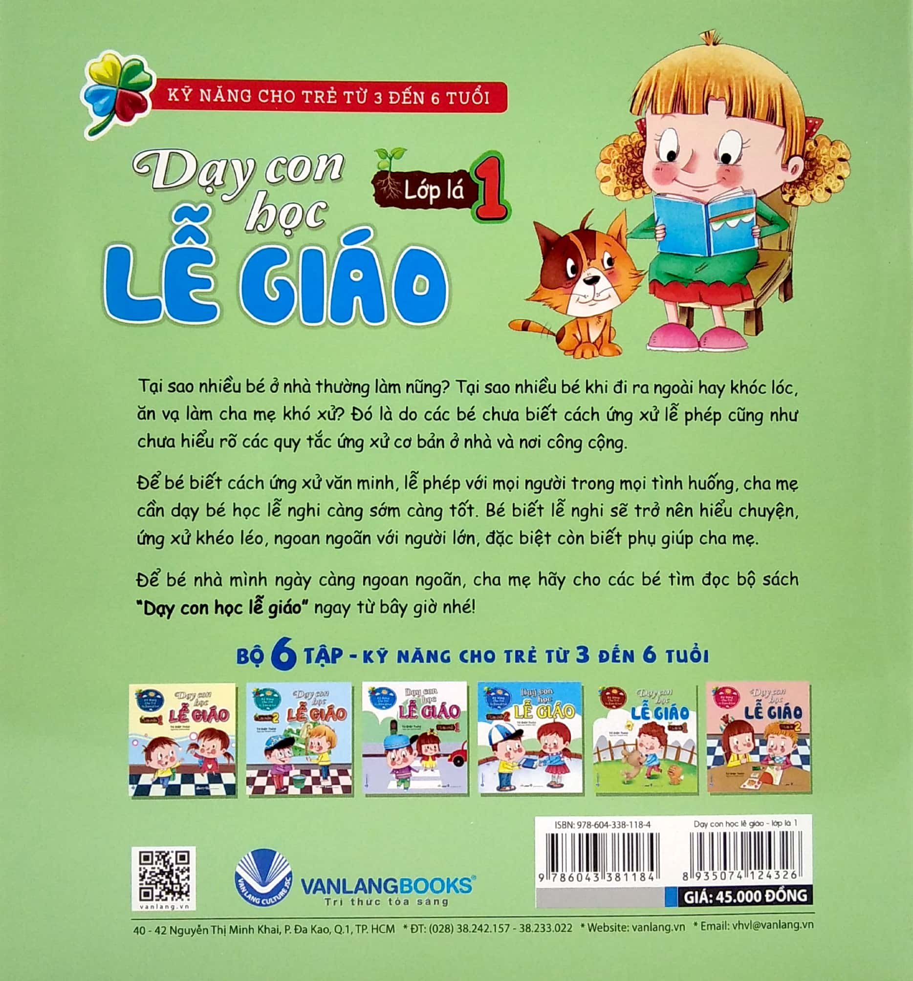 Sách Dạy Con Học Lễ Giáo – Lớp Lá 1 (Kỹ Năng Cho Trẻ Từ 3 Đến 6 Tuổi)