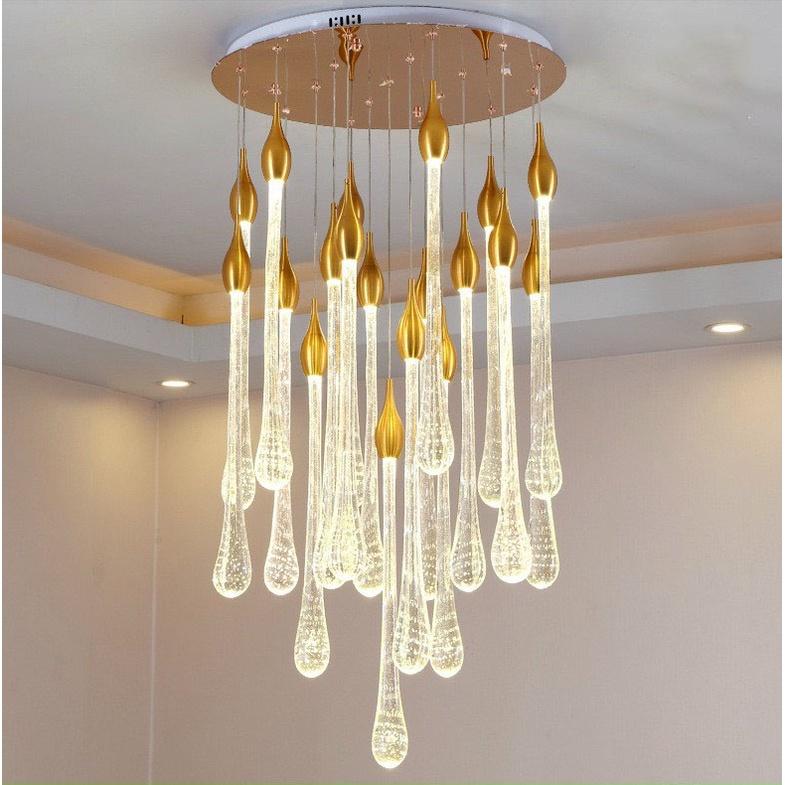 Đèn thả thông tầng KESVA hiện đại 15 bóng trang trí nhà cửa sang trọng