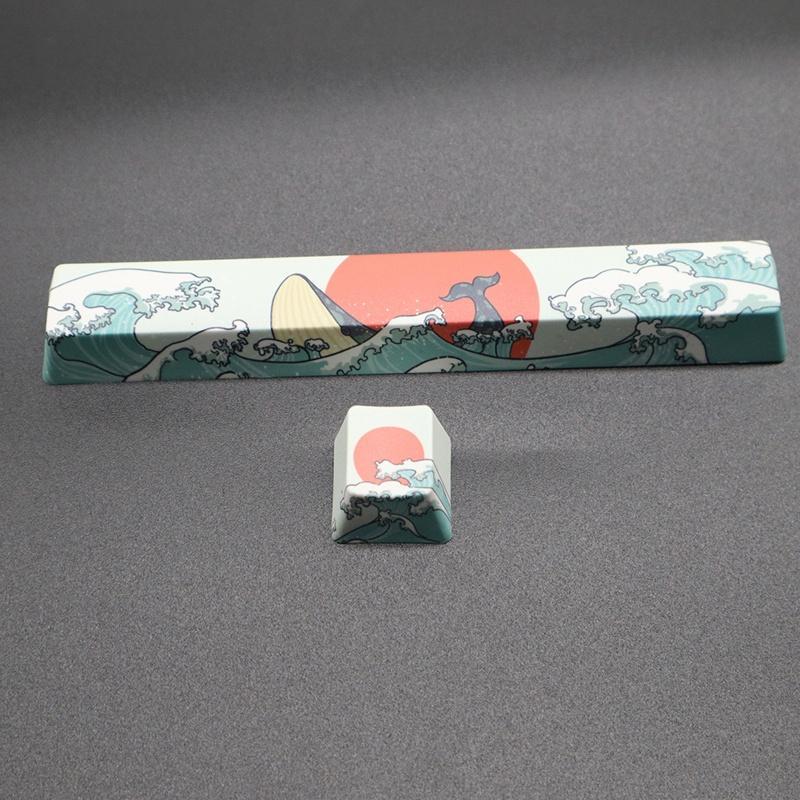 Set 2 Nút Bàn Phím Cơ DIY Bằng Nhựa PBT In Họa Tiết Không Gian San Hô