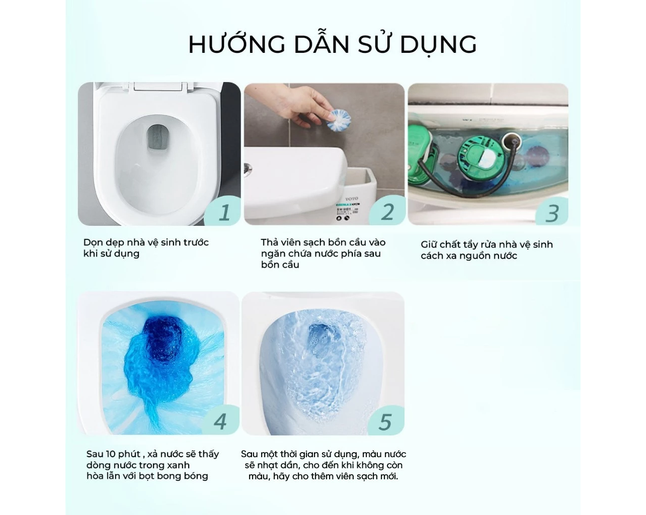 Viên sạch bồn cầu Geto sạch khuẩn tẩy sạch mảng bám khử mùi diệt vi khuẩn toilet- Hương đào