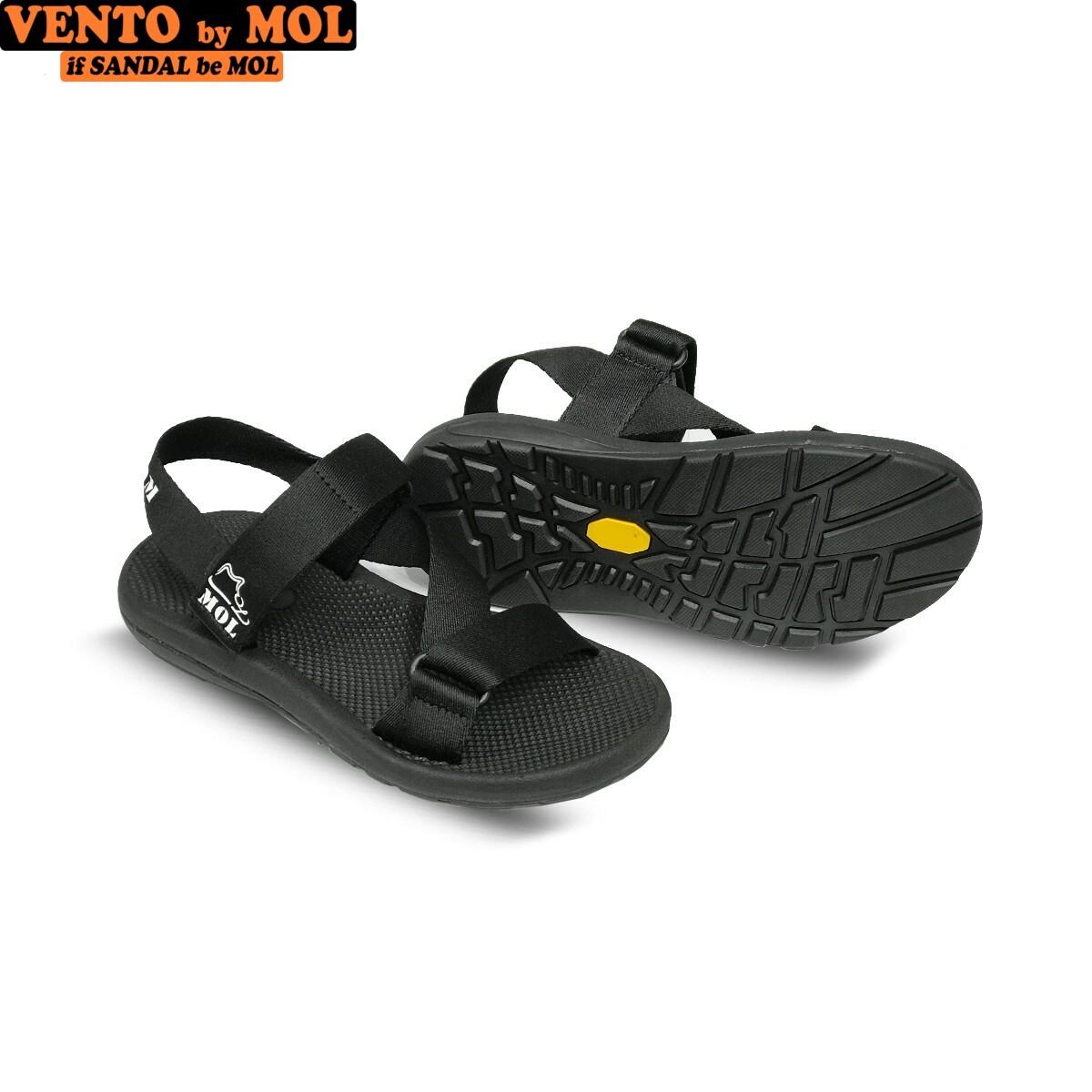 Giày sandal unisex nam nữ quai chéo vải dù đế mõng Slim có quai hậu cố định hiệu MOL mang đi học du lịch MS1166B