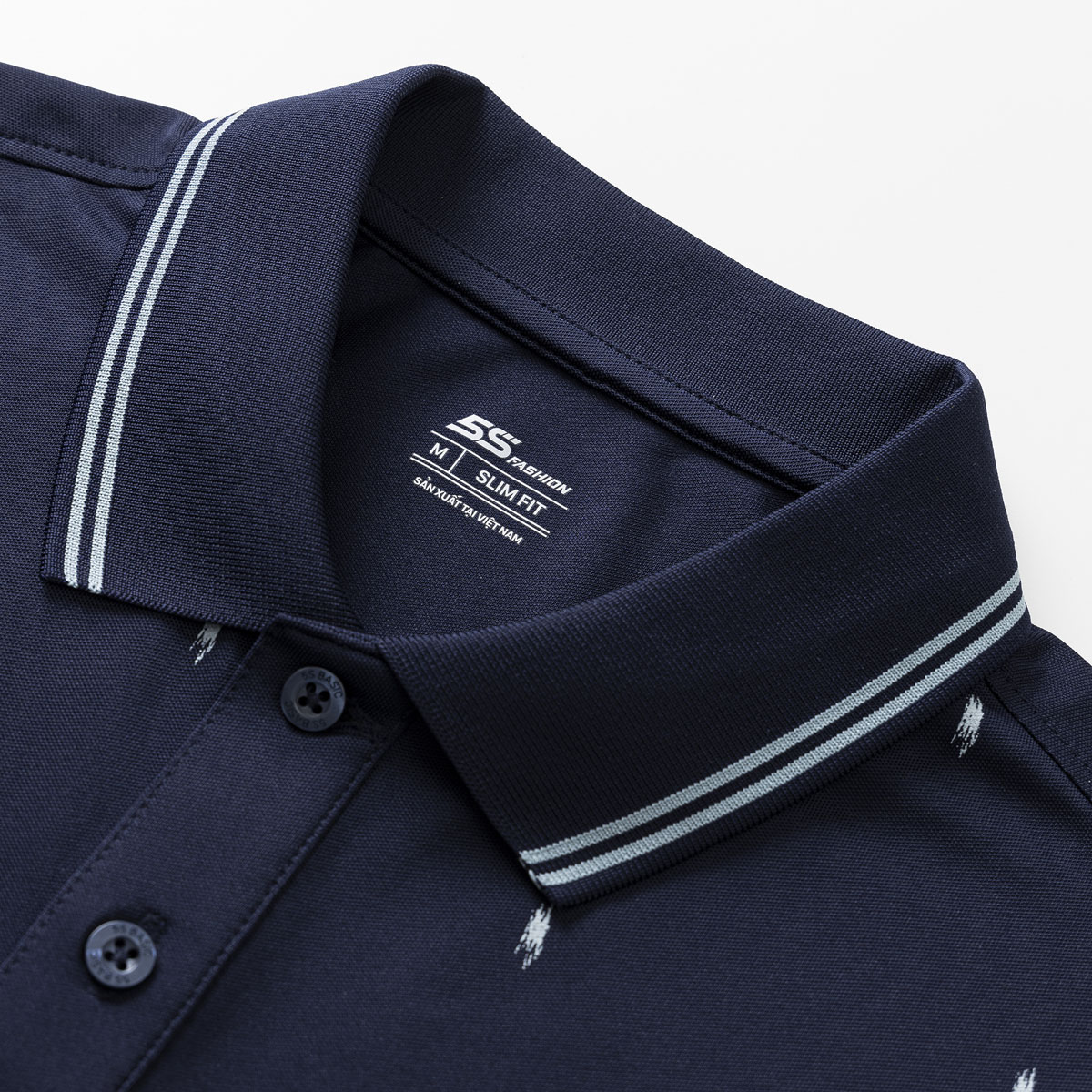 Áo Polo Nam Họa Tiết 5S FASHION, Phom Slimfit Lịch Lãm, Nổi Bật, Phong Cách (APC24051)