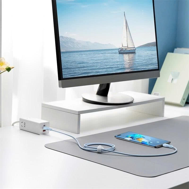 Cáp Sạc Siêu Nhanh Baseus Pudding Series Type-C to Type-C 100W - Hàng nhập khẩu
