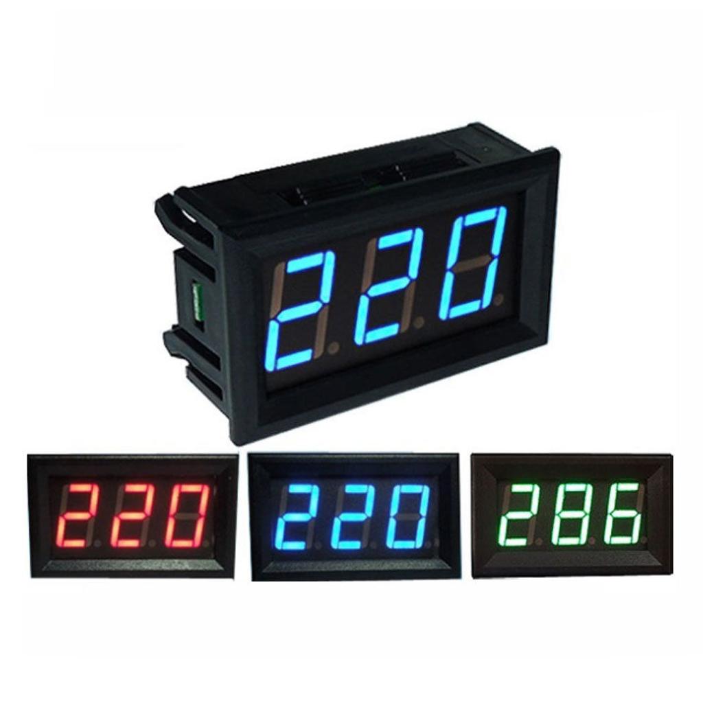 2 Wire AC70-500V Digital Volt Voltage Meter Voltmeter Car Motor 0.56''