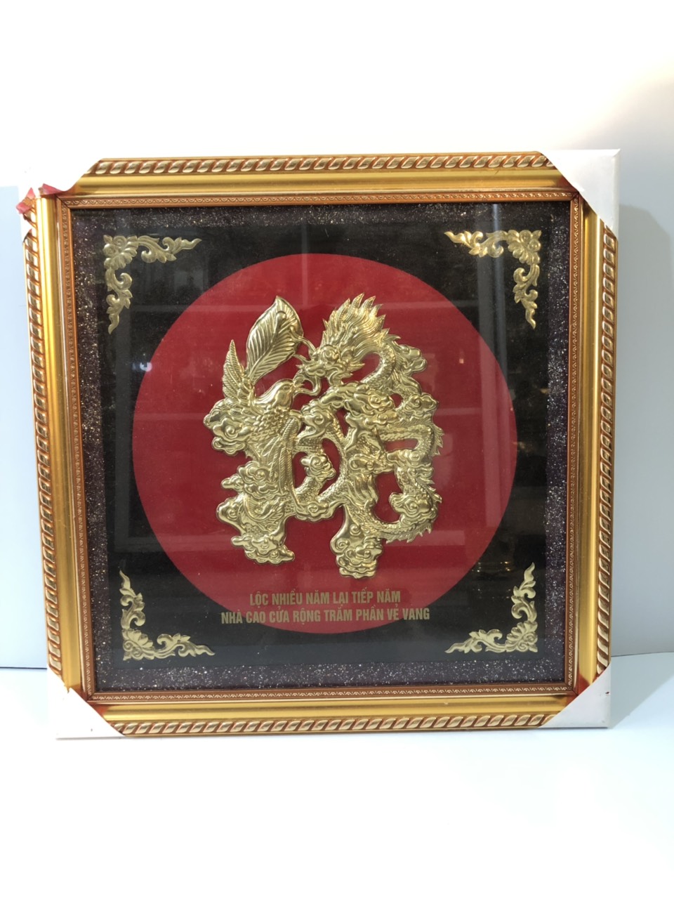 Tranh đồng chữ thọ hóa rồng,tranh trang trí