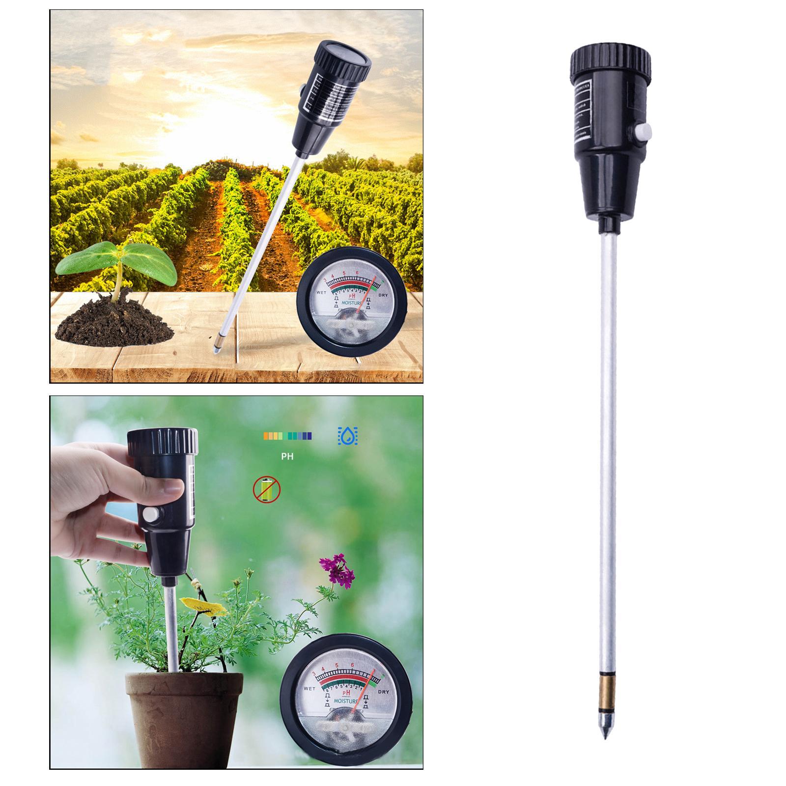 Compact Long Soil pH Moisture Meter Tester Tool 11.6 inches for Farm Indoor