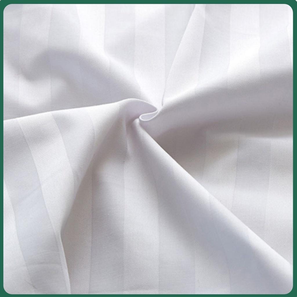 Bộ Chăn Ga Gối-bộ chăn ga gối sọc 3cm Cotton Khách Sạn Nhà Nghỉ Homestay Trắng Kẻ Sọc 3cm-LIMPARK