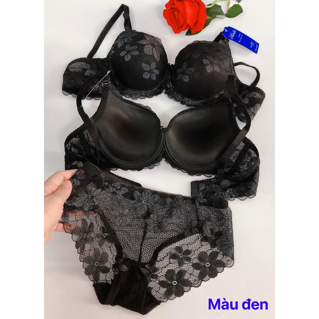 Set bộ đồ lót ren hoa mai, bo do lot ren