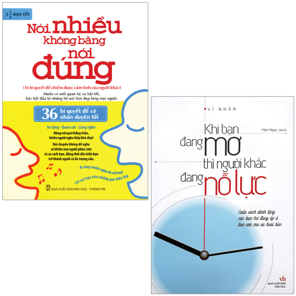 Combo Sách Khi Bạn Đang Mơ Thì Người Khác Đang Nỗ Lực + Nói Nhiều Không Bằng Nói Đúng (Bộ 2 Cuốn) - Tái Bản  -Minh Long
