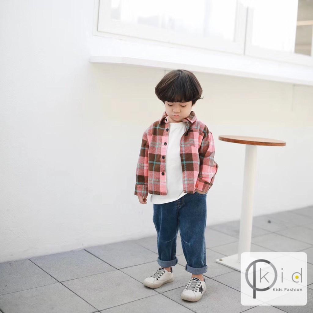 ÁO SƠ MI CARO 2 TÚI- CPKID - BAO CHẤT BÉ YÊU - THỜI TRANG TRẺ EM PHONG CÁCH HÀN QUỐC