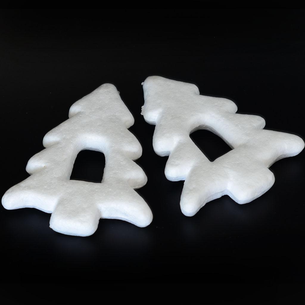 10 Pieces White Styrofoam Christmas Tree Ornaments for Party Decor DIY Kid Craft