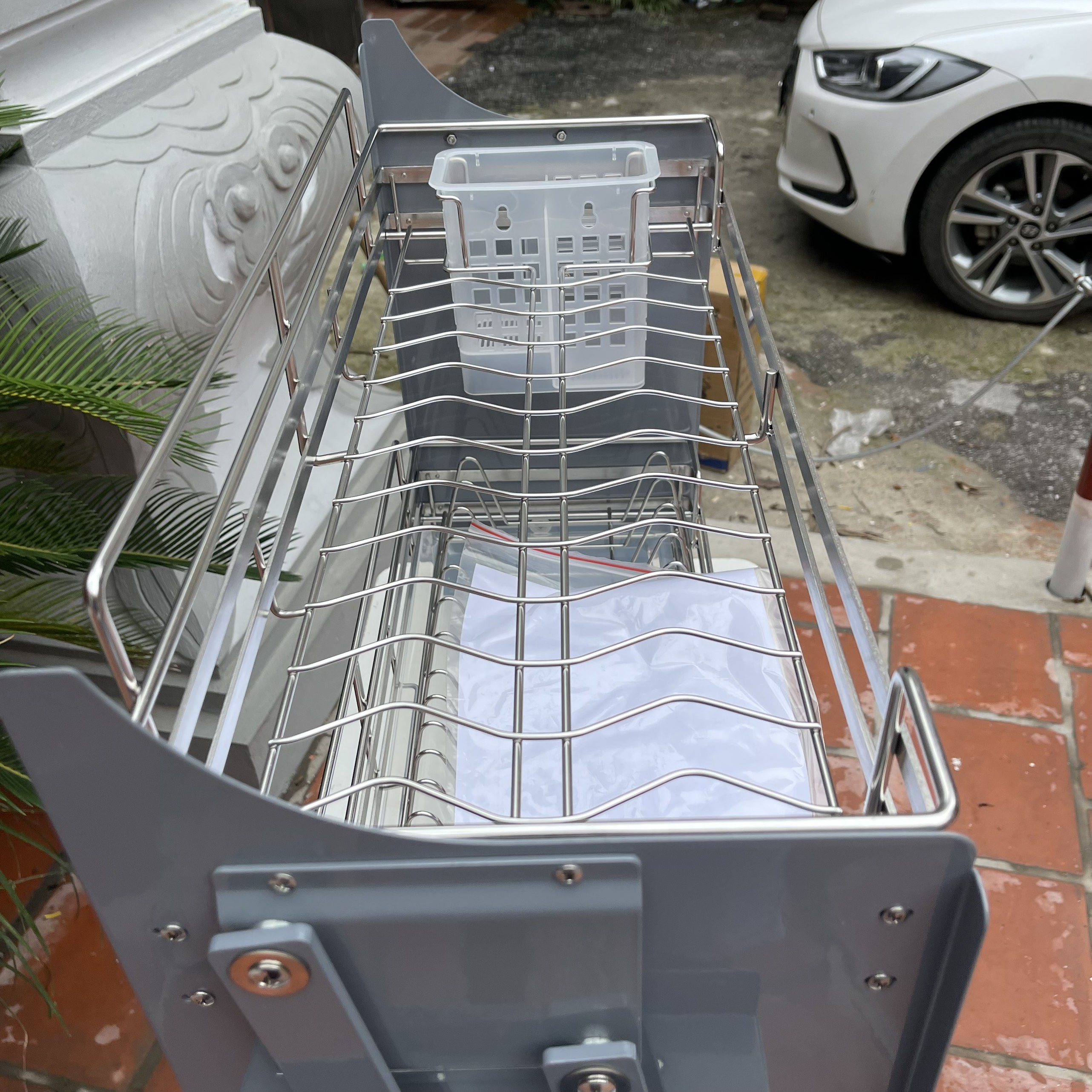 Giá Bát Đĩa Nâng Hạ Thông Minh KITCHENGO INOX 304 Thế Hệ Mới Hot Nhất 2023 - Có Thợ Lắp
