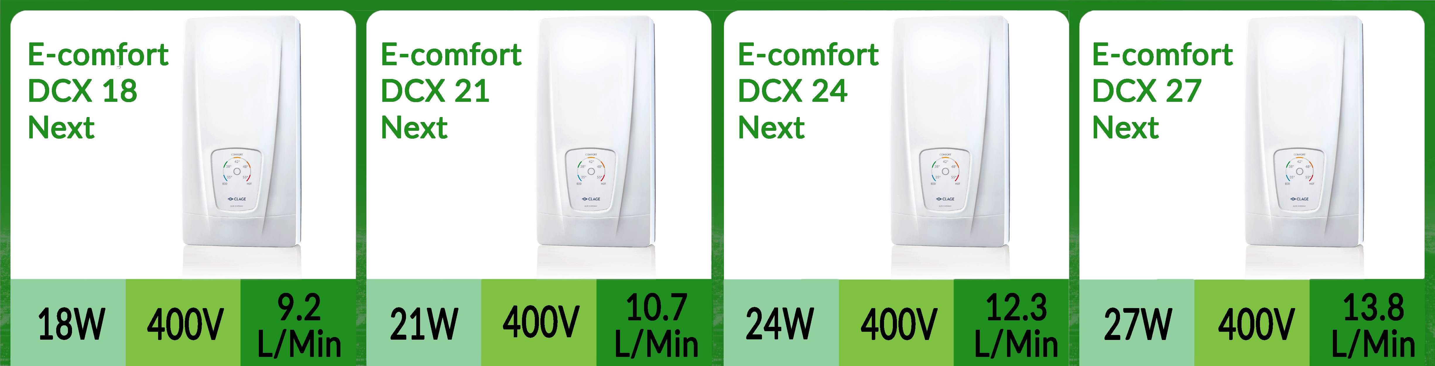 Máy nước nóng tức thì E-Comfort DCX Next - Hàng chính hãng