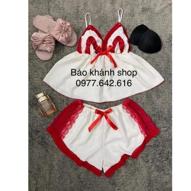 Váy ngủ sexy gợi cảm g60 - bộ ngủ mặc nhà siêu quyến rũ hàng có sẵn