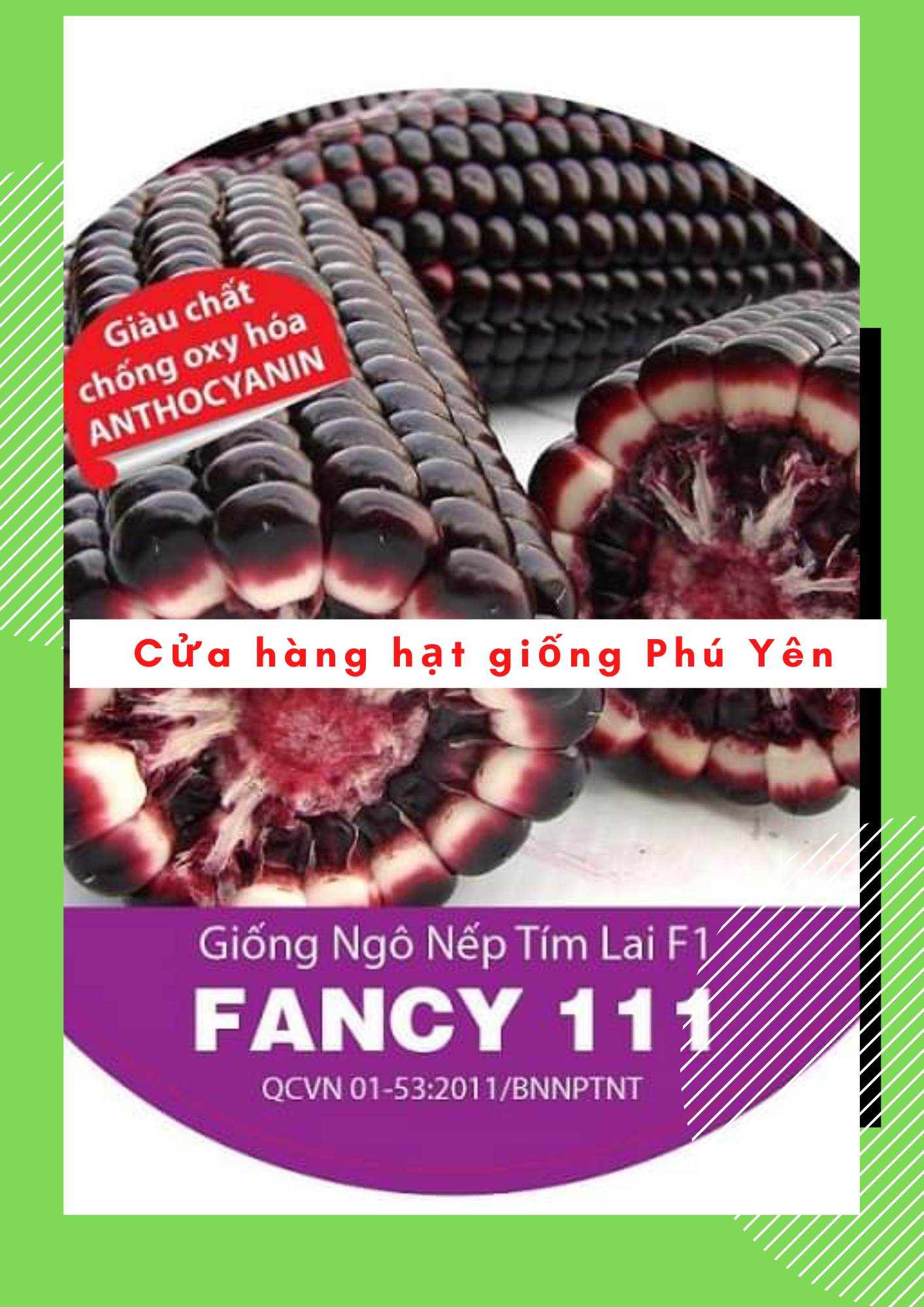 Hạt giống ngô nếp tím siêu dẻo gói 500 gram