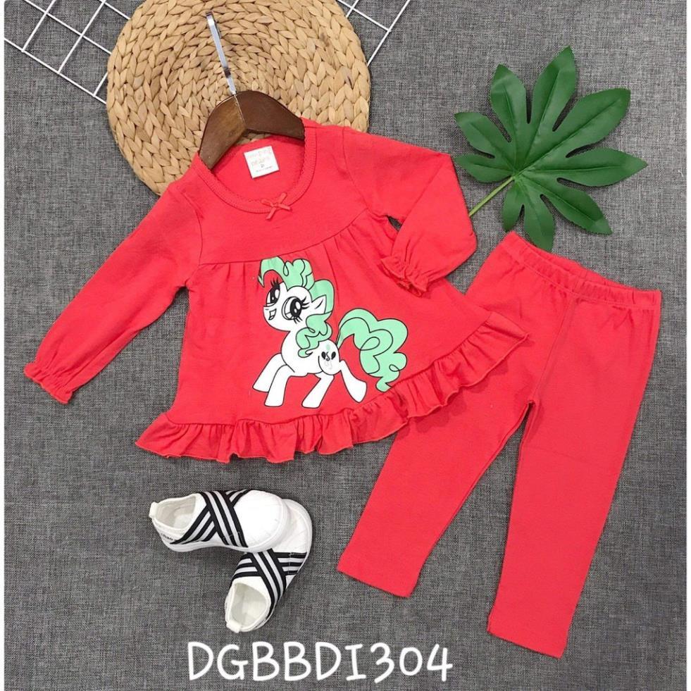 Bộ dài tay cho bé gái dáng babydoll - Bộ quần áo bé gái -