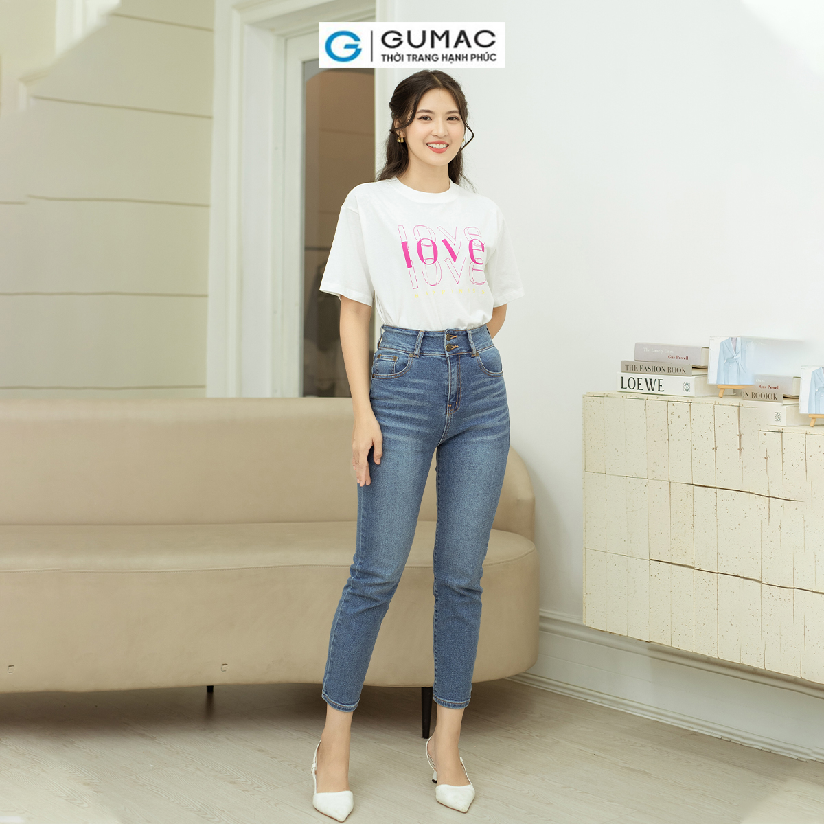 Quần Jeans slim GUMAC QJD08041