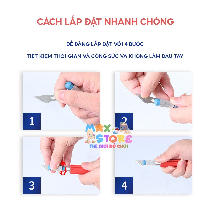 Bộ Dao Tỉa 13 Chi Tiết Đa Năng Cắt Xốp, Chai Lọ Nhựa, Bìa Carton Làm Thủ Công