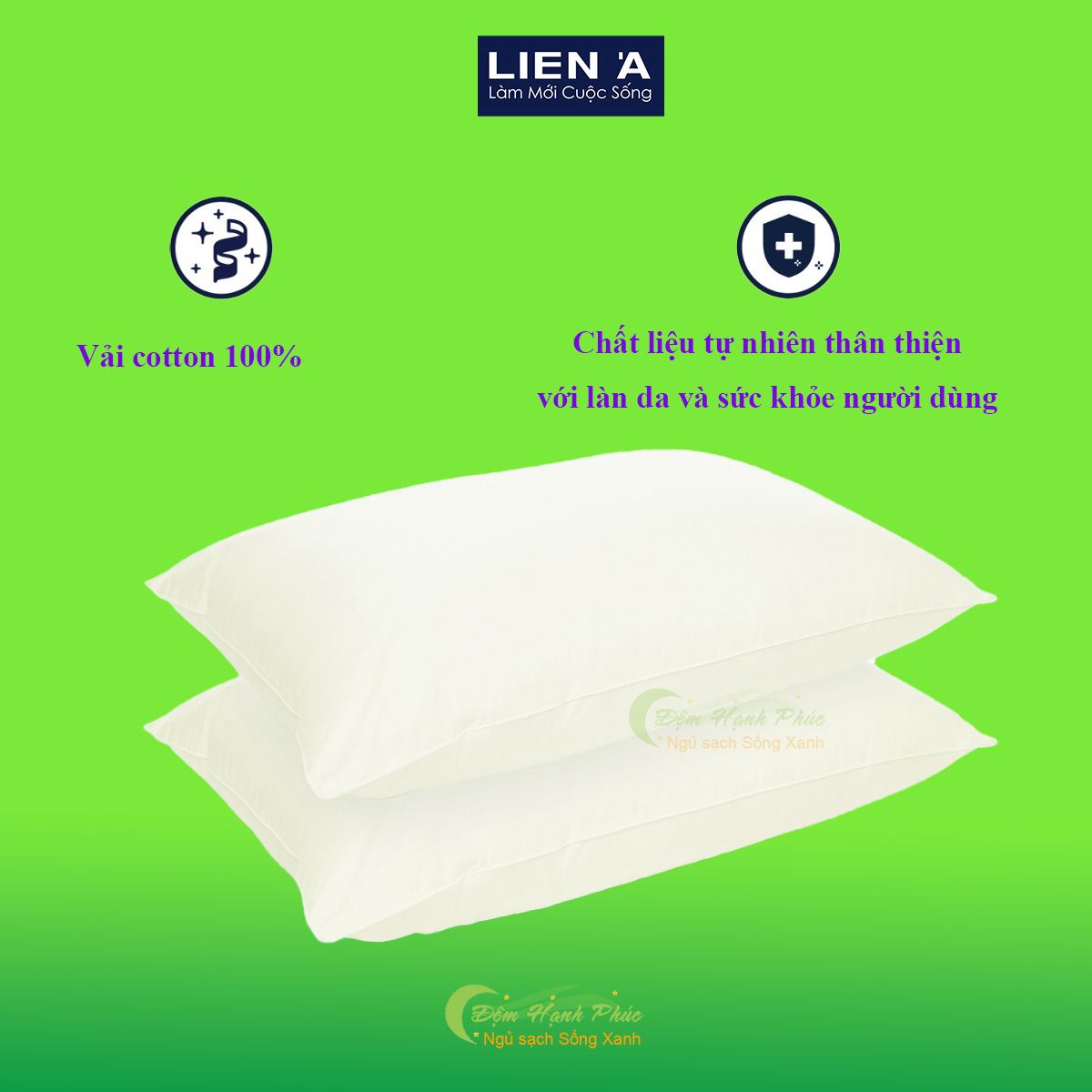 Gối Bông Tơ Tằm Liên Á MLiving Microfiber