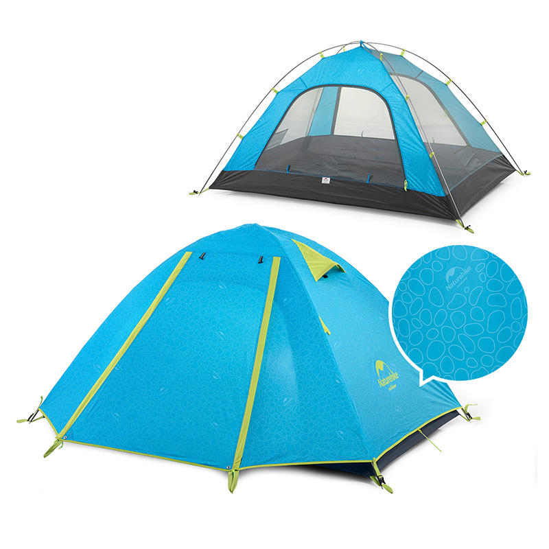 Lều Cắm Trại 4 Người &amp; 2 Người Naturehike P-Series, Lều Dã Ngoại 2 lớp chống nước, UV 50+, 2 cửa,Khung nhôm - ĐI OUTDOOR