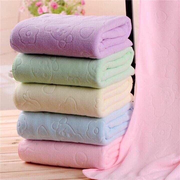 Combo 5 khăn tắm họa tiết cotton xuất Nhật 70cm x 140cm