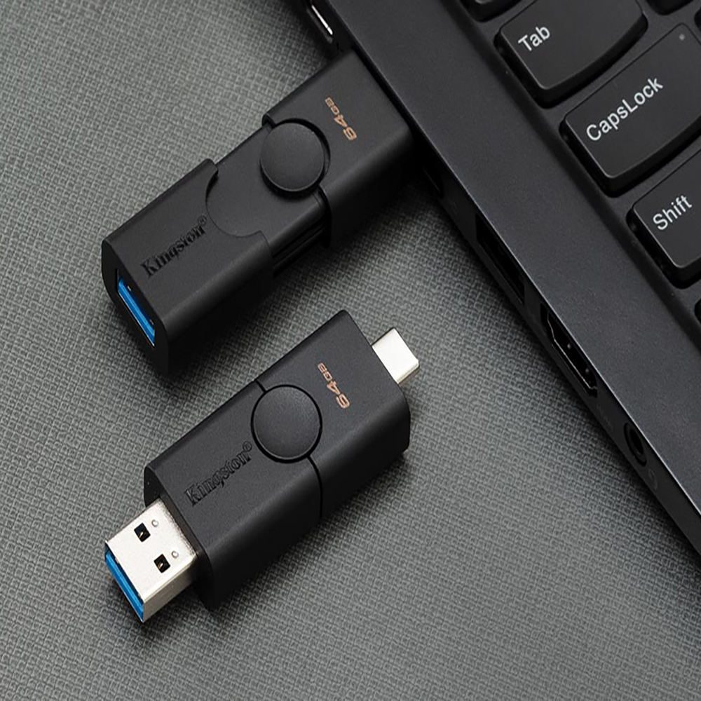 USB Kingston 3.2 Gen 1 32Gb DataTraveler Duo Cổng Type A và Type C DTDE/32GB - Hàng chính hãng