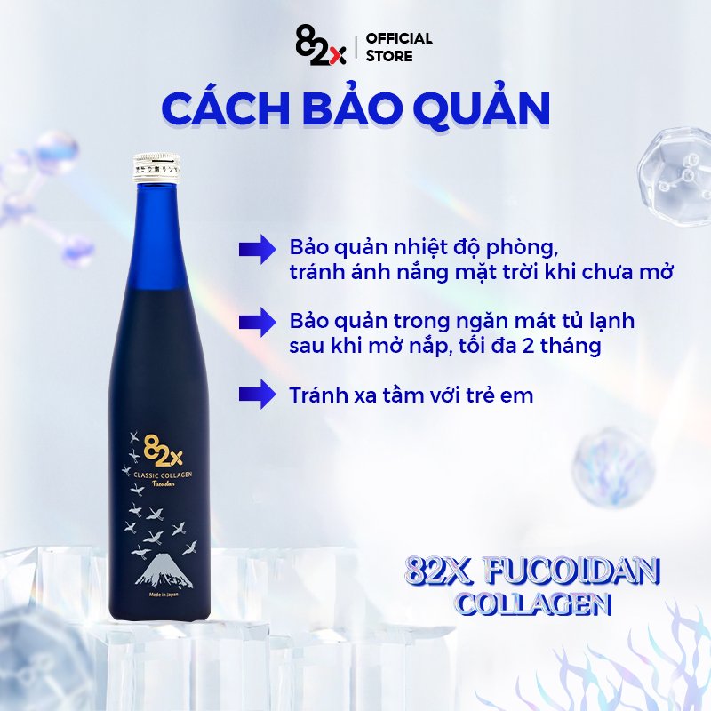 Nước Uống 82X FUCOIDAN COLLAGEN Hàm Lượng 120.000mg collagen,Fucoidan Từ Tảo Nâu Mozuki