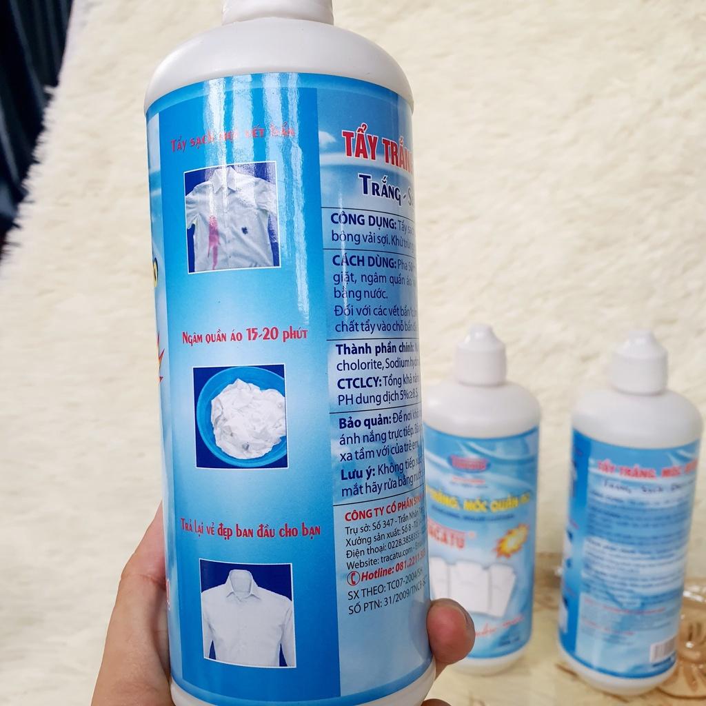 Nước Tẩy Trắng Quần Áo Mốc Ố Tracatu 500ml An Toàn Da Tay